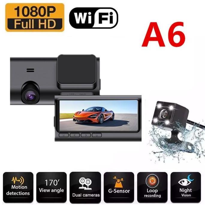 Murah Kamera Mobil Dashcam Dvr Wifi Dashboard Camera Depan Belakang Cctv
