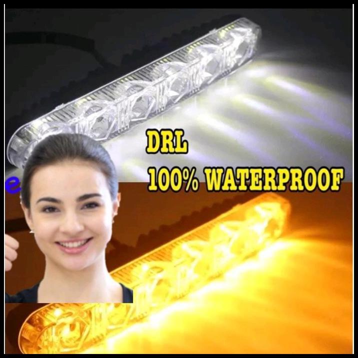 BEST DEAL LAMPU DRL BUMPER DEPAN DRL 6 LED FORTUNER VARIASI TAMBAHAN UNIVERSAL SEIN RUNNING 