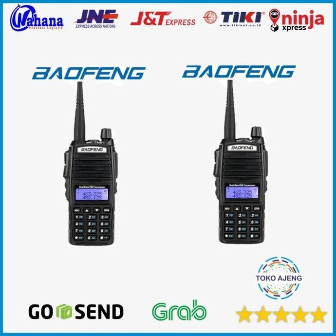 Murah Paket 2 Unit Radio Komunikasi Ht Baofeng Uv 82 Dual Band Oroginal