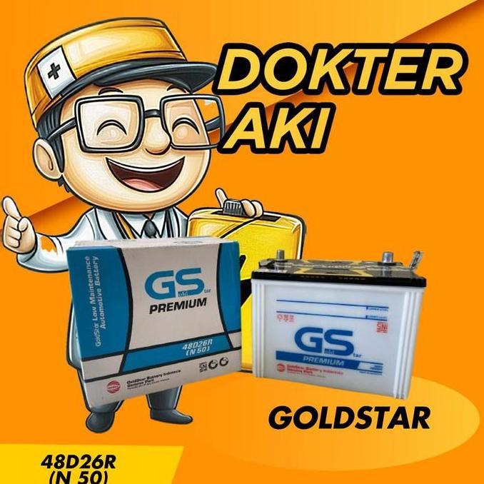Sale Aki Mobil Serena Terrano Bergaransi , Merk :  Gold Star N-50