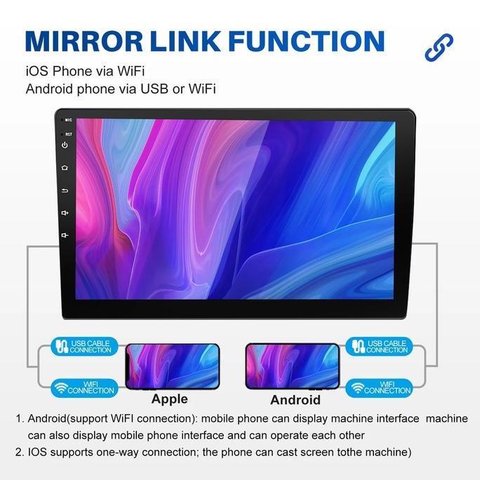 Promo Essgoo Head Unit Android 14 Mobil 4G+64G  7/9/10 Inch 2 Din Kontrol Suhu Cerdas Ips Layer Mobi