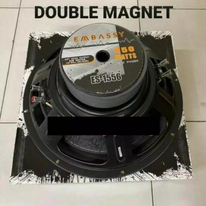 Promo Speaker Komponen Subwoofer Embassy Es1556 Es 1556 15Inch Double Magnet