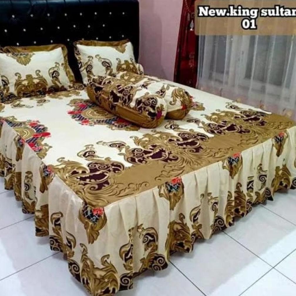Best Deals Seprei Rumbai Sprei Rempel Mewah Seprai Ukuran 180X200 160X200 Bonus Sarung Bantal Dan Gu