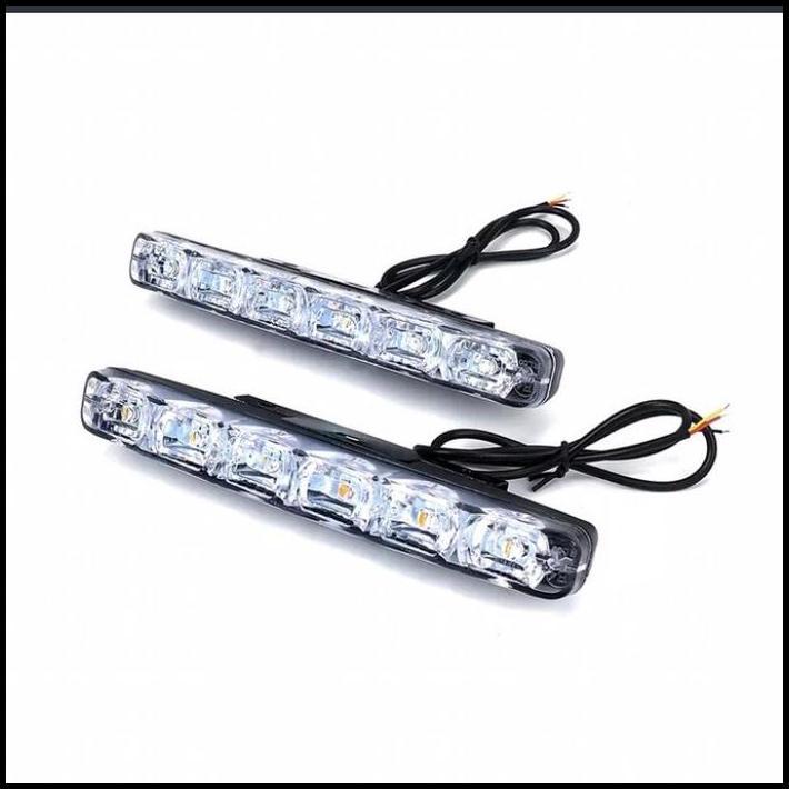 HOT DEAL LAMPU MOBIL LAMPU DRL 6 LED MATA PUTIH MOBIL SIENTA 