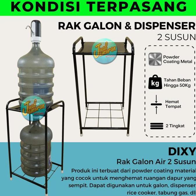 TEASANG Rak Galon Air Minum Besi 2 Susun / Rak Dispenser 2 Tingkat