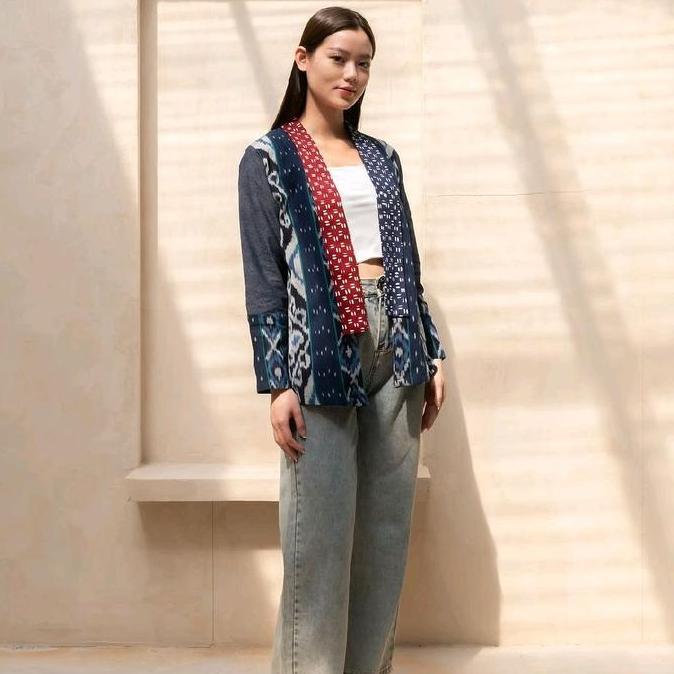 Outer Batik Tenun Wanita / Outer Batik Tenun Kantor Aruna
