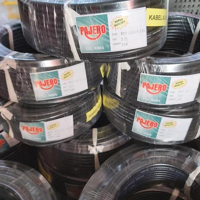 Kabel Listrik 2X2,5 Serabut 2X2.5 Hitam 25 Meter