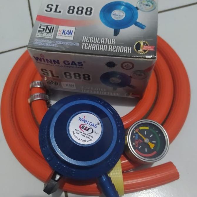 Regulator KOMPOR GAS HOCK Matic WINN GAS SL888 M Selang  LPG 700 PSI