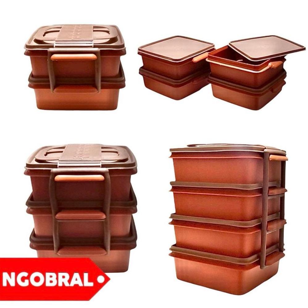 TERMURAH Rantang Piknik Susun 2 3 4 / Rantang Susun Plastik / Rantang Hajatan Segi Tebal Murah /Rant