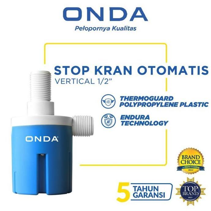Stop Kran Otomatis Vertical 1/2 Inch Pelampung Otomatis 1/2" Onda