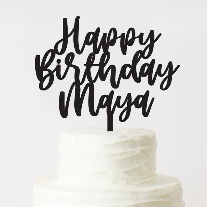 CUSTOM TOPPER HAPPY BIRTHDAY / CAKE TOPPER / HURUF AKRILIK