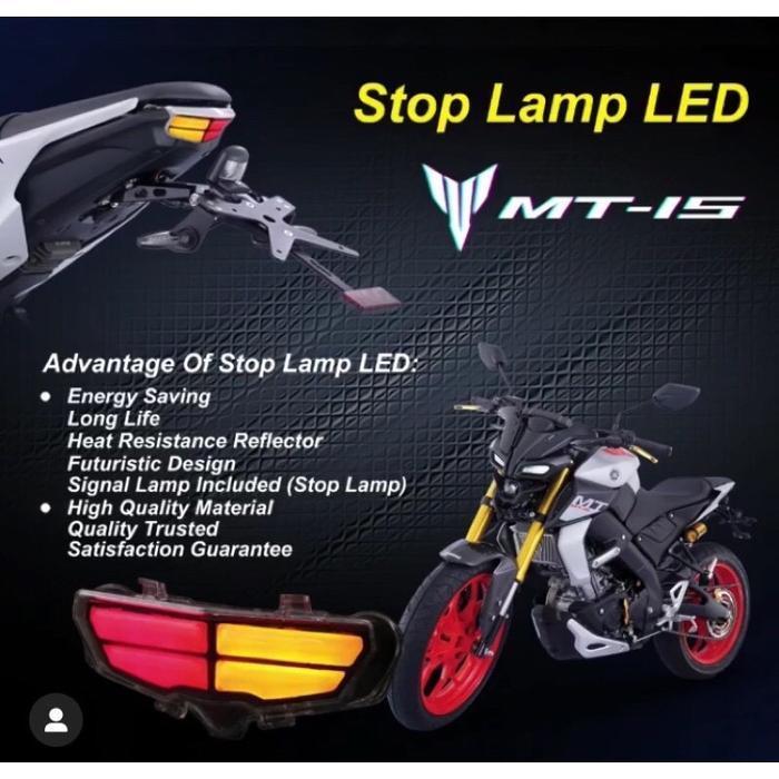stoplamp yamaha mt15 lampu stop mt 15 led 3in1 original jpa