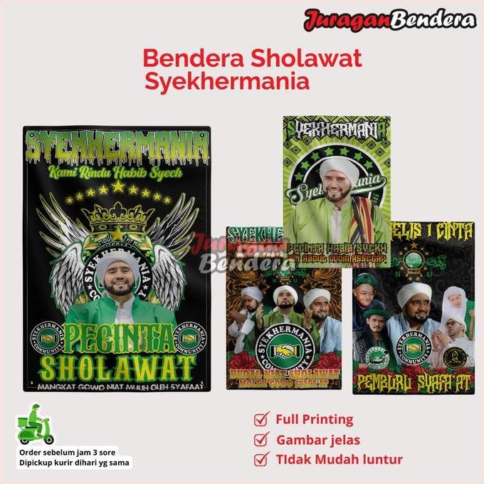 Giant Flag Habib / Bendera Besar Syekhermania / Bendera Sholawat Printing