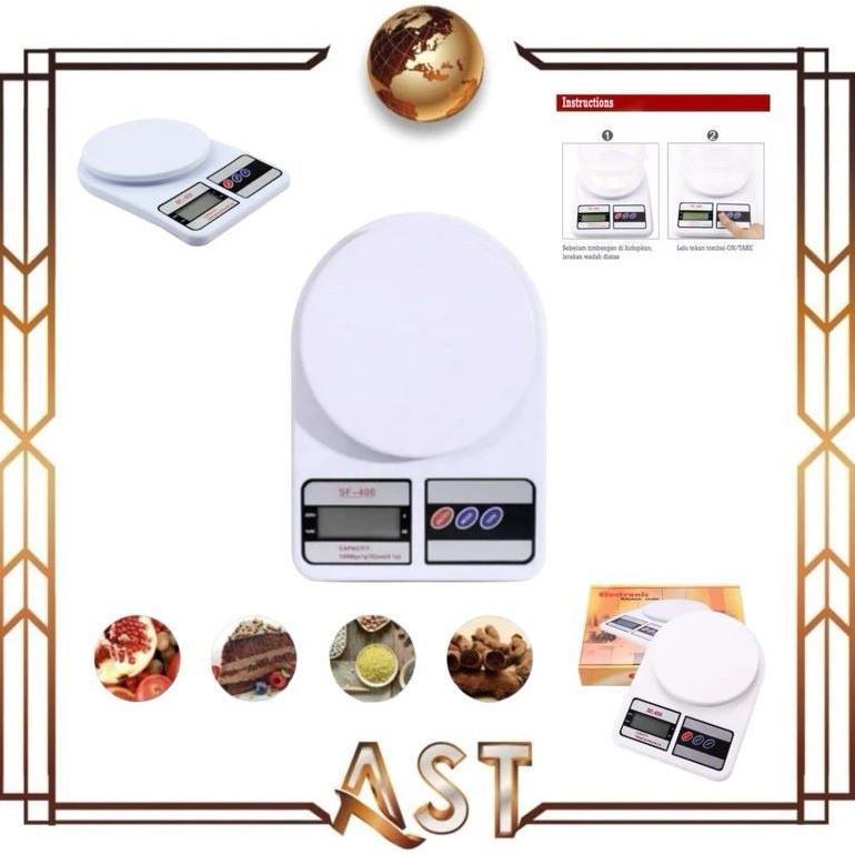 pengiriman cepat Timbangan Kue SF400 Timbangan Dapur Digital Elektrik 10Kg SF-400 Timbangan Mini Ser