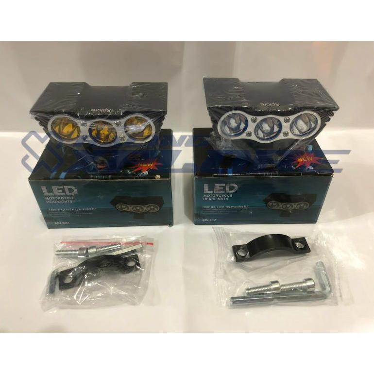 Grosir Lampu Tembak Sorot  Motor Mobil Led Owl 3 Mata