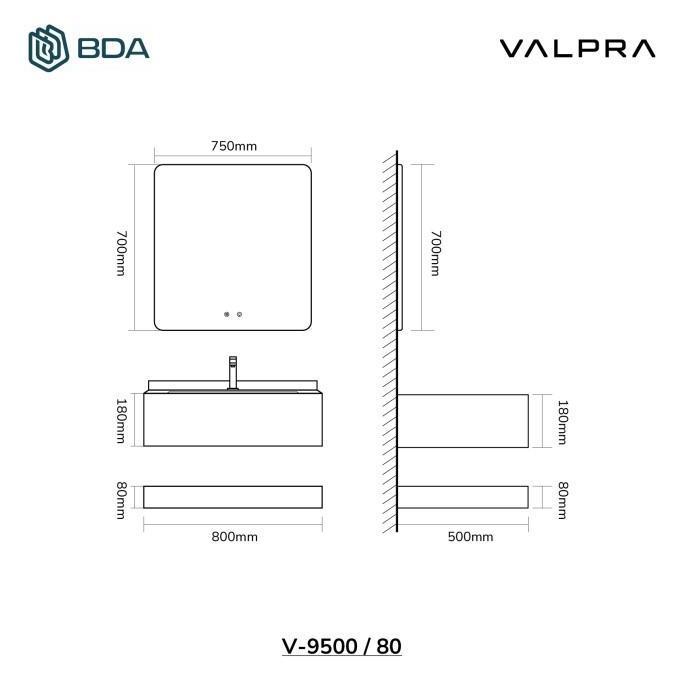 Promo Valpra Wastafel Kabinet Kamar Mandi Cabinet Wastafel Minimalis Set Komplit Washtafel Kabinet K