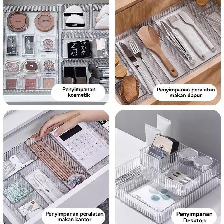 JAYANAVIBE KOTAK AKRILIK LACI AKRILIK STORAGE ORGANIZER ACRYLIC TEMPAT PENYIMPANAN SERBAGUNA | DRAWE