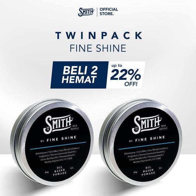 Smith Men Supply - 2 Fine Shine / Oil Based Pomade / Pomade MentholScentMinyakRambut Pria