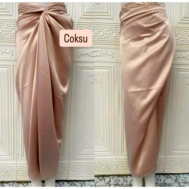 HOT SALE ROK LILIT INSTAN, INSTAN WRAP SKIRT, ROK LILIT JUMPUTAN, ROK LILIT INSTAN POLOS SATIN ROK L