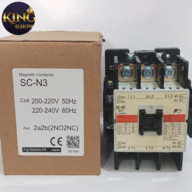 Magnetic Kontaktor / Contactor Fuji Sc-N3 Scn3 Scn-3 Elektrik Magnetik