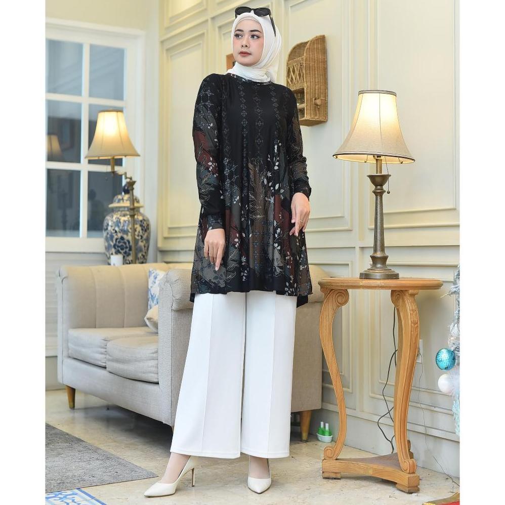 HOT DEALS Tunik Los Motif BATIK Bahan Denim/ Calvin Jeans MUAT DI BB JUMBO