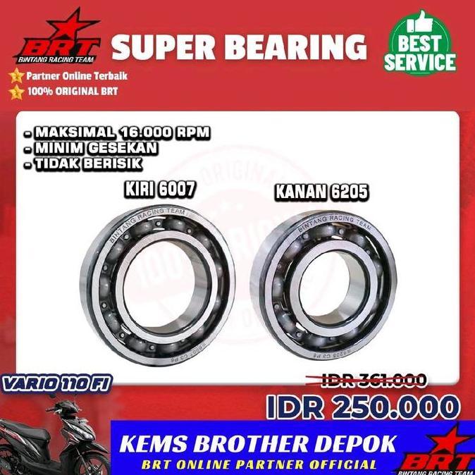 ZISIMAHE BEARING KRUK AS LAHER KRUK AS BRT C3 HIGH SPEED VARIO 150 NMAX SONIC RX KING SATRIA FU TIGE