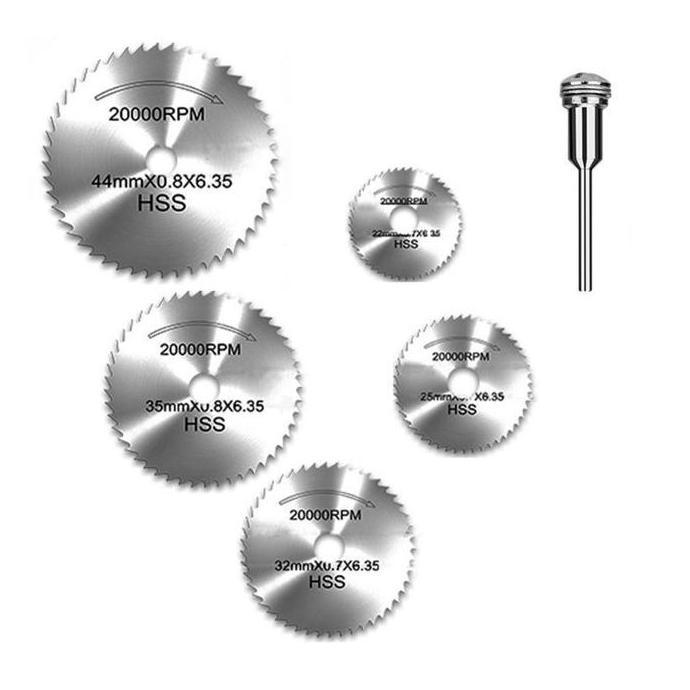 ZISIMAHE 6in1Set Gerinda Potong Mini Mata Gerinda Kayu Cutting Disc Mini