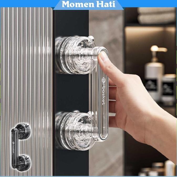 SASGIVER Suction Cup Pegangan Pintu Tempel / Pegangan Pintu Kamar Mandi / Pegangan Pintu Laci
