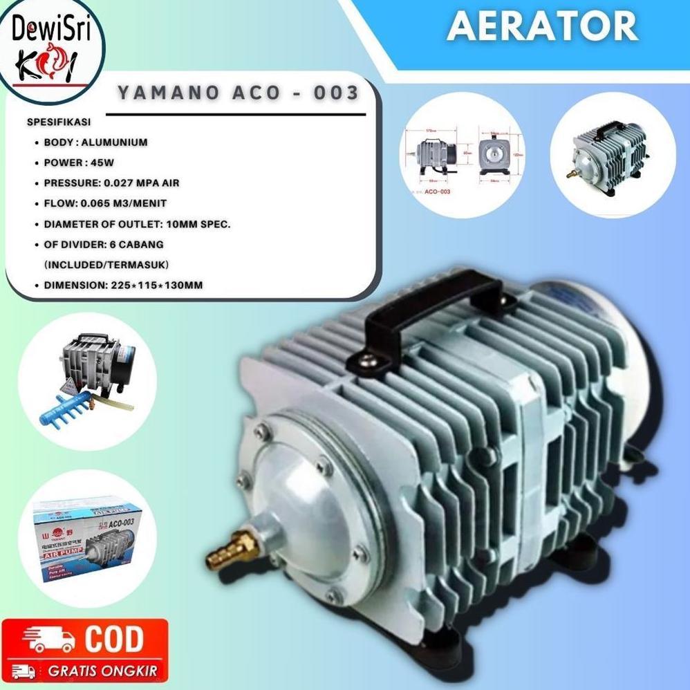 Mesin Pompa udara YAMANO ACO-003 Aerator Gelembung Udara Kolam