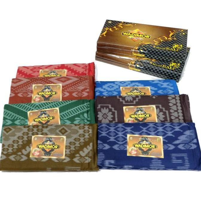 Sarung WADIMOR Motif Bali Pria Kain Tenun Samping Songket Batik Tradisional Premium Dewasa Laki Cowo