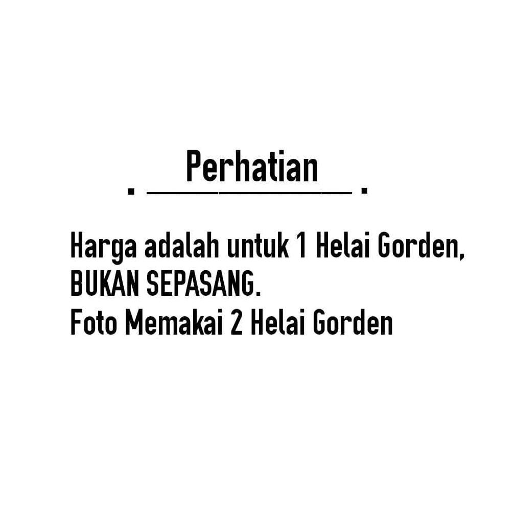 EXCLUSIVE GORDEN REMPEL PONI SERUT JENDELA PENDEK HALUS TIDAK MENERAWANG