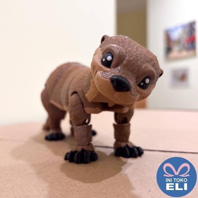 Otter Bergerak Figur Koleksi & Dekorasi Lucu Toy Mainan