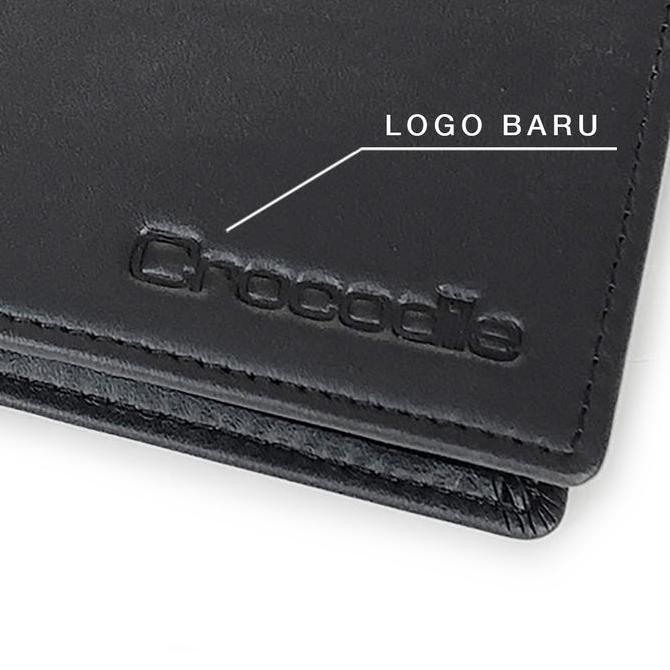 Cod,Bisa- Crocodile 885By Dompet Pria Men Wallet Leather Kulit Original - Hitam