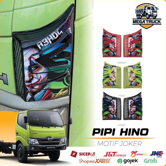 Pipi Truk Hino Dyna Dutro Motif Joker Merah/Hijau/Hitam Aksesoris Truk