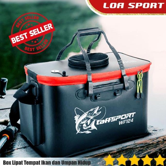 Box Umpan Udang Hidup Tas Lipat Tempat Ikan Hasil Pancing Tahan Air