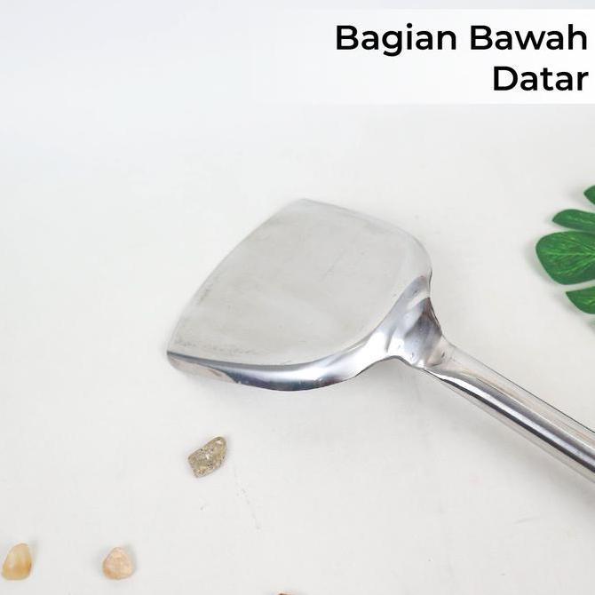 Altwood- Set Alat Masak Jumbo Stainless Steel Spatula Sutil Jumbo Tebal, Irus Jumbo & Serok Stainles