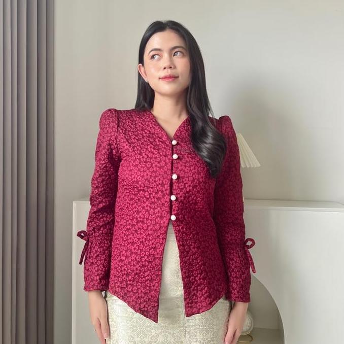 Hadirpopuler- Hoolaqueen - Chana Blouse - Atasan Blouse - Blouse Kondangan - Outfit Simple Kondangan