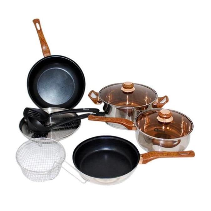 Altwood- Oxone Panci Wajan Set Stainless Steel Basic Cookware Set Ox-911
