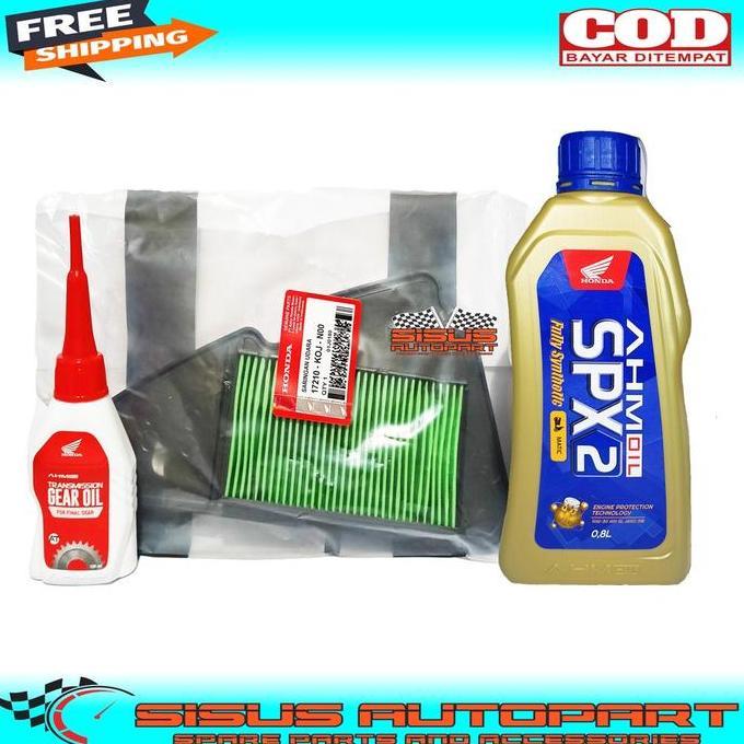 Paket Filter Udara Genio Dan Oli Spx 2 Plus Oli Gardan Ahm / Filter Udara Genio Plus Oli Spx2 Oli Ga
