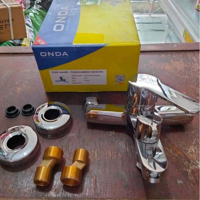 Kran Mixer Onda Bathtub /Keran Onda Bath-Tul 1/2  panas Dingin Kran cabang 2