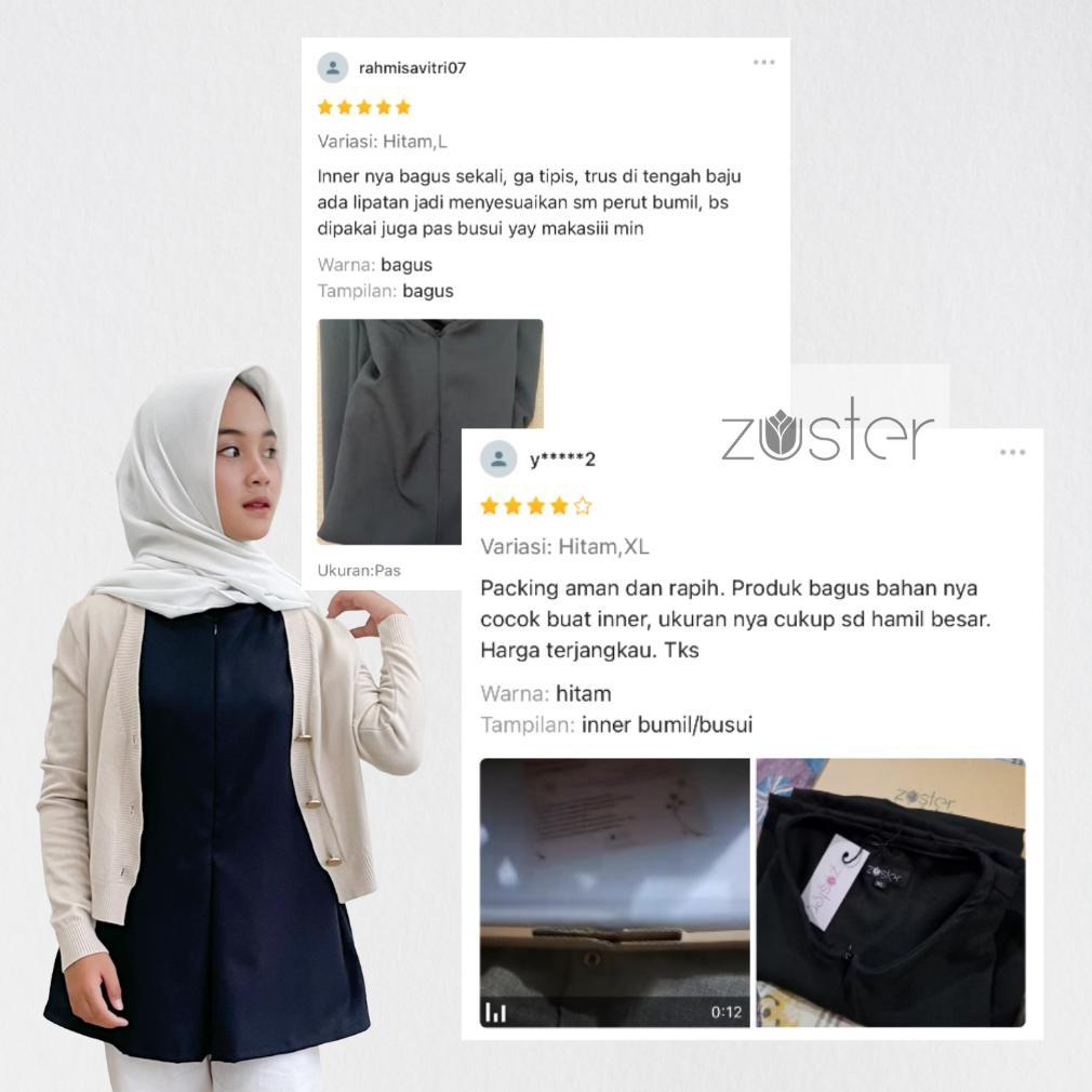 Inner Busui Bumil Jumbo Resleting Depan Atasan Tanpa Lengan LXxl Bahan Lady Zara Nyaman Adem Promo