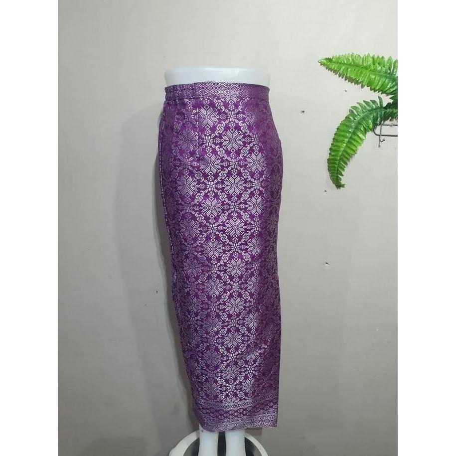 Hadirpopuler- Rok Songket Span Pinggang Karet || Rok Span Warna Terbaru || Bawahan Kebaya Modern || 