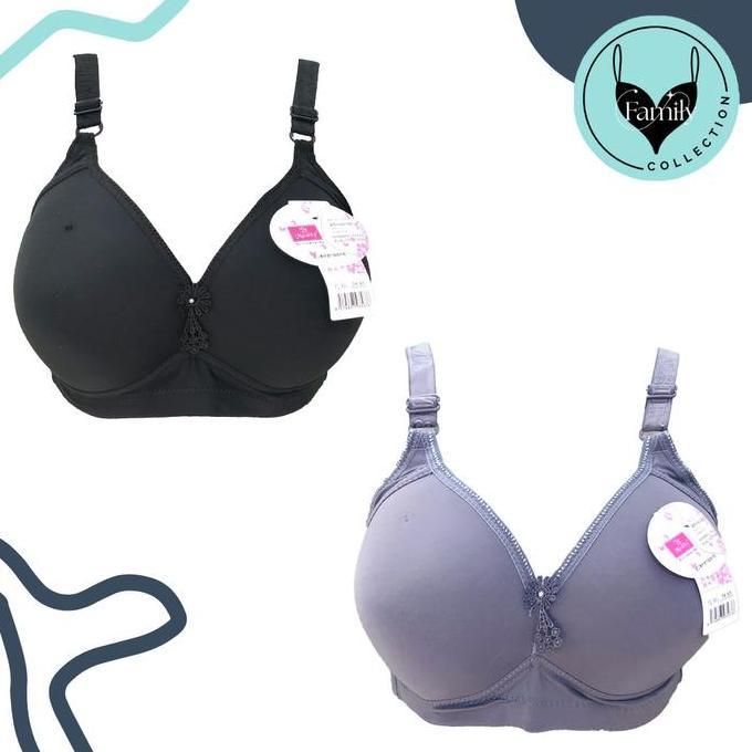 Wkwkwk- Bra / Bh Jupe Jumbo Tanpa-Kawat Cup C Polos (Size 36-48) Lembut & Nyaman