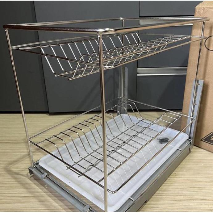 Rak piring piring stainless 2 susun / dish rack / rak piring bah kitchen set
