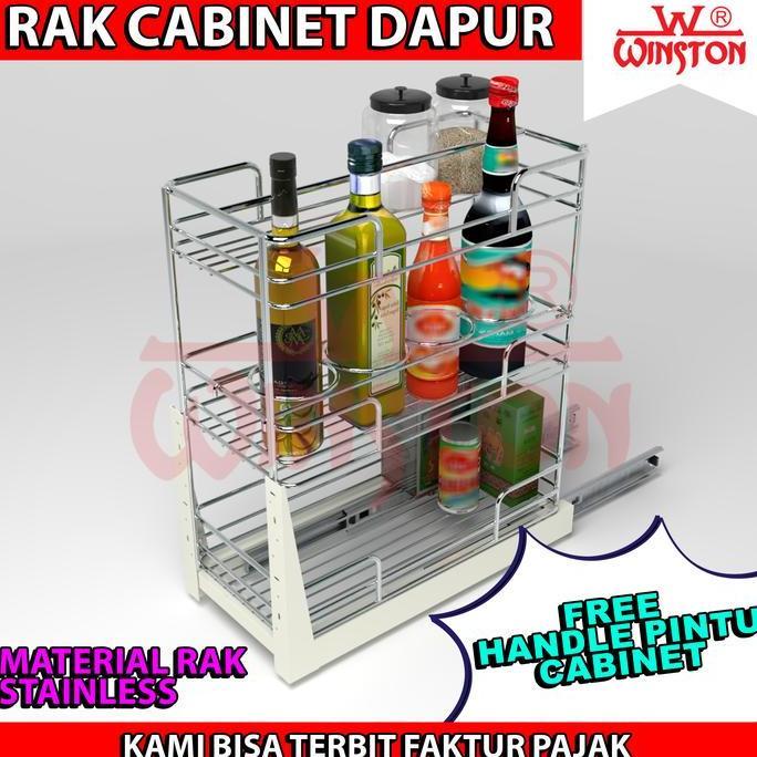 Rak Piring Rak Botol Stainless Winston WW 023D for Kitchen Cabinet