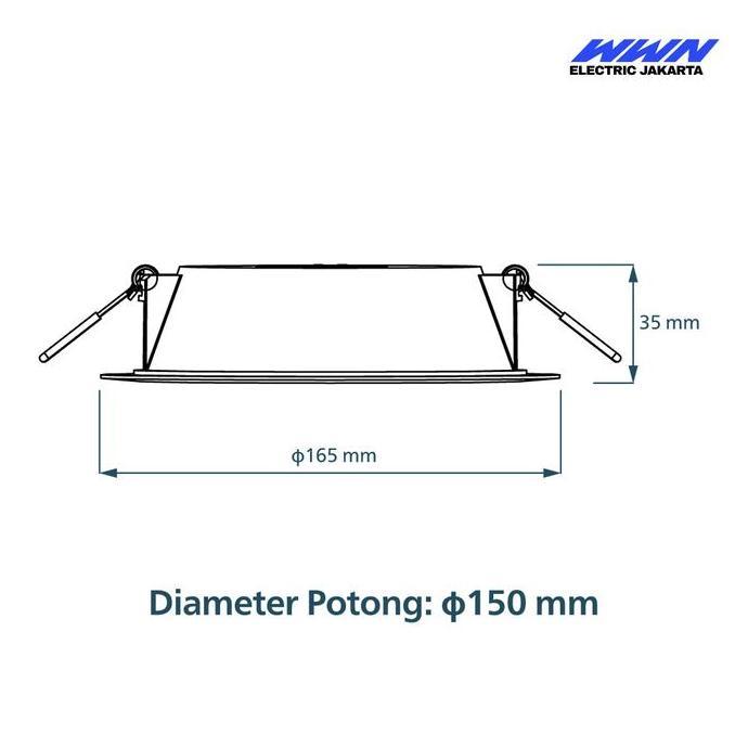 Lampu PLafon Philips DN020B 4,5W 10,5W 13W 16W 20W Watt downlight led inbow DN020B G4 - Cahaya Putih