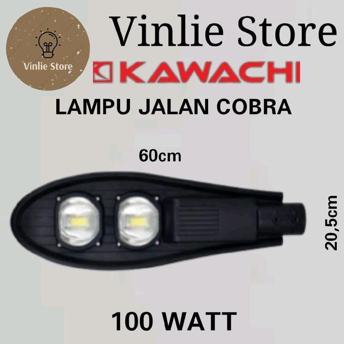 StreetLight Lampu Jalan PJU Cobra KAWACHI 100 WATT CA-100W cahaya putih / kuning