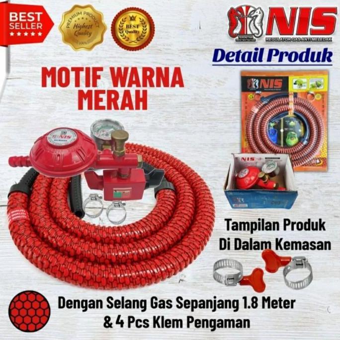 PAKET HEMAT NIS REGULATOR GAS ROBOT + SELANG GAS HONEYCOMB