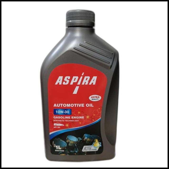 TERBARU OLI MOBIL ASPIRA 10W30/10W-30/10-W30 API SN BENSIN 1L DIPRODUKSI SHELL 