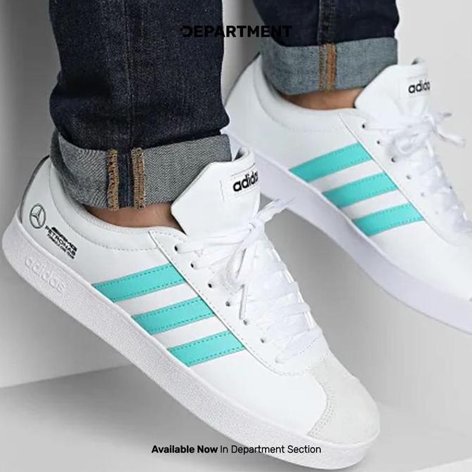 Sepatu Skate ADIDAS VL COURT X MERCEDES AMG PETRONAS FORMULA ONE TEAM JR1069 ORIGINAL